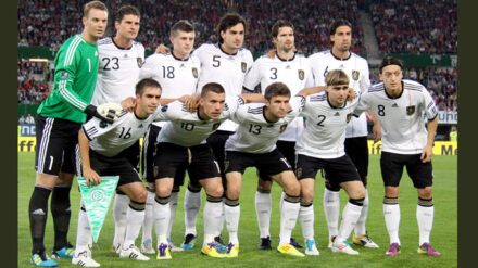 Die deutsche Nationalmannschaft 2012. In dem Jahr spielte das Team das letzte Mal gegen Israel.