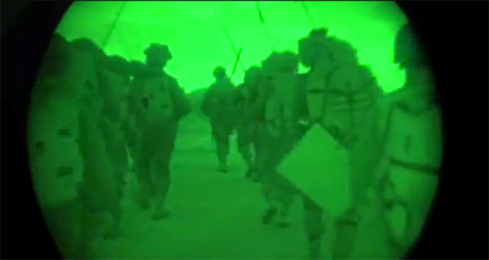 Auszug aus einem Video der israelischen Streitkräfte: Tag eins der Bodenoffensive