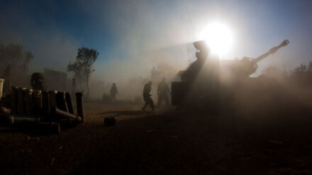 Was sich zwischen Hamas-Kämpfern und israelischen Soldaten abspielt, ist nicht genau zu erkennen.