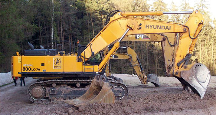 Der Attentäter benutzte einen Bagger der Marke Hyundai. (Symbolbild)