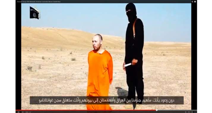 Das am Dienstag veröffentlichte Video soll die Hinrichtung Sotloffs durch den IS zeigen.