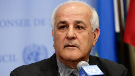 Beklagt sich über israelische Siedler: der palästinensische Diplomat Rijad Mansur