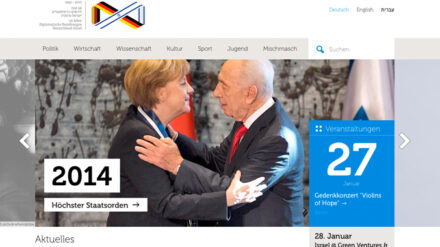 Die Webseite infomiert unter anderem über die politischen Beziehungen beider Länder.