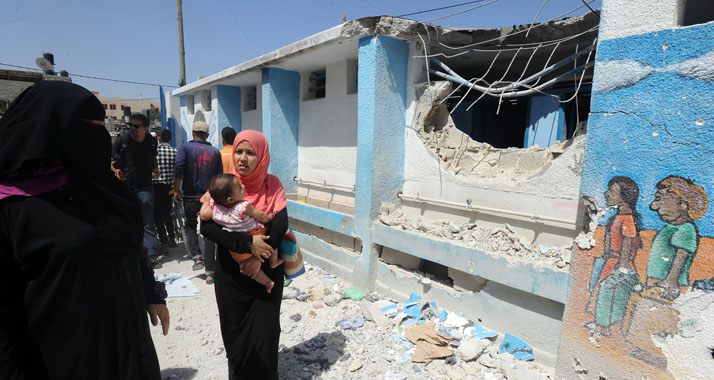 Die Untersuchungen zu Angriffen auf UN-Einrichtungen, wie diese Schule in Dschabalija, laufen noch.