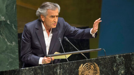 Hauptredner der Konferenz: Der französische Philosoph Bernard-Henri Levy