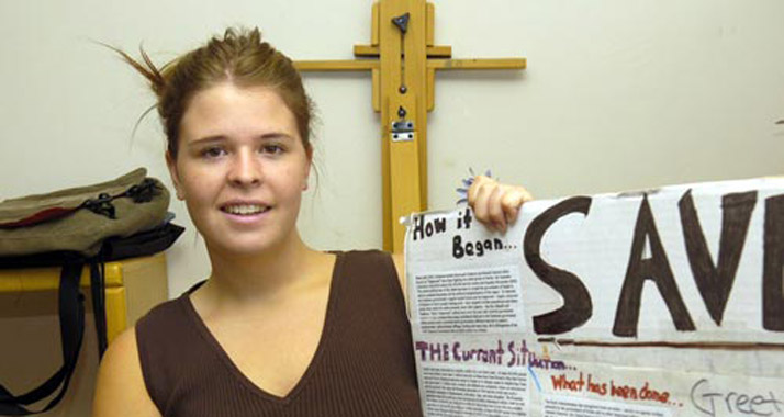 Die in Syrien getötete Kayla Mueller hat sich auch für Palästinenser im Westjordanland eingesetzt.