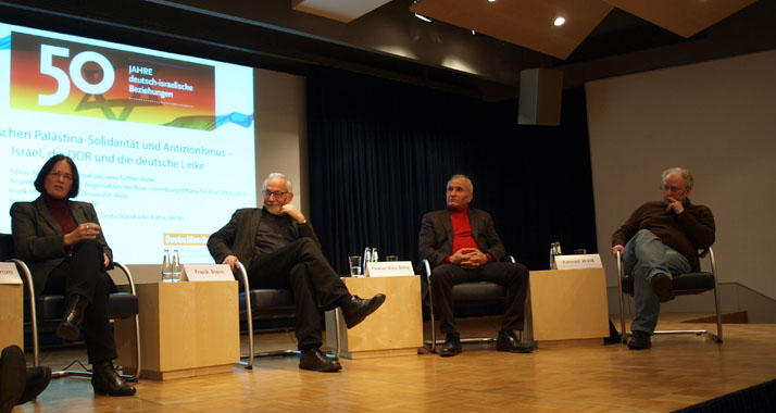 In Leipzig diskutierten (v.l.) Angelika Timm, Frank Stern, Fawas Abu Sitta und Konrad Weiß.