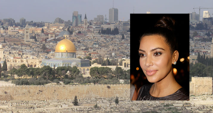 Reality-Sternchen Kim Kardashian besuchte mit ihrem Mann Kanye West und Tochter North für zwei Tage Jerusalem.