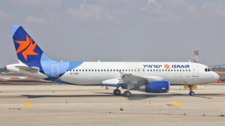 Ein „Israir“-Airbus des Typs 320 wird aktuell in Lissabon festgehalten.