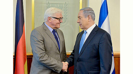 Steinmeier und Netanjahu trafen sich am Sonntag in Jerusalem.