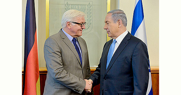Steinmeier und Netanjahu trafen sich am Sonntag in Jerusalem.