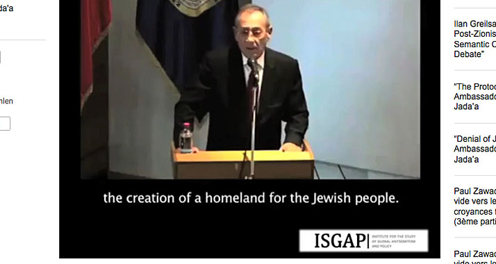 Sieht die zionistische Bewegung als Vorwand für die Gründung eines jüdischen Staates: Botschafter Dschadaa