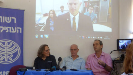 Bei der Pressekonferenz war der amerikanische Forscher Brent Seales zugeschaltet.