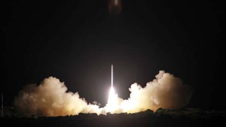 Israel hat sechs Spionagesatelliten im All. Im Bild: Der Start des Beobachtungssatelliten „Ofek 10“ im April 2014