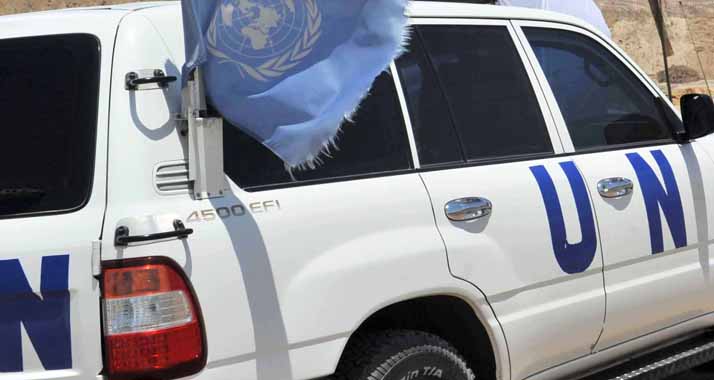 Das UN-Fahrzeug war deutlich gekennzeichnet (Symbolbild)