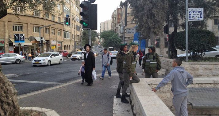 Zur Zeit sind ungewöhnlich viele Sicherheitskräfte in Jerusalems Straßen zu sehen