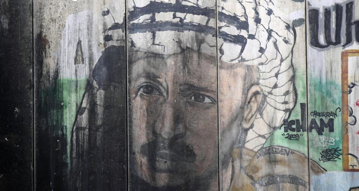 Elf Jahre nach seinem Tod sind in den Autonomiegebieten Bilder oder Graffiti von Jasser Arafat allgegenwärtig