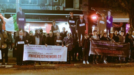 Italiener zeigten am Wochenende bei einer Demonstration in Tel Aviv Solidarität mit Israel
