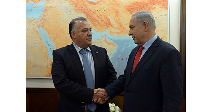 Halten Integration für wichtig: Der Bürgermeister von Nazareth (l.), Salam, bei Premierminister Netanjahu