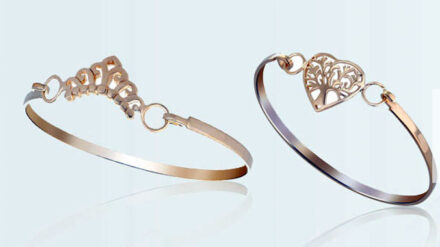 Diese beiden Goldringe gehören zur Kollektion von „Belletto“