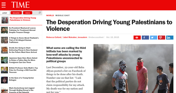 Noch immer online: Ein Bericht des „Time”-Magazins, der wichtige Aspekte des Geschehens unterschlägt