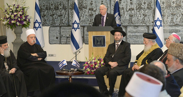 Staatspräsident Rivlin hat hochrangige Religionsführer in seiner Jerusalemer Residenz empfangen