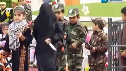 Auf einem Kinderfestival im Gazastreifen übten palästinensische Kinder Terrorangriffe