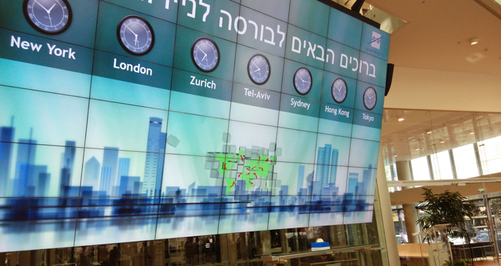 Die Börse in Tel Aviv – hier werden Wertpapiere israelischer Unternehmen gehandelt