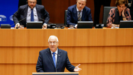Im Europäischen Parlament: Staatspräsident Rivlin hat am Mittwoch eine Rede gehalten