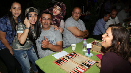 Ausgelassen war die Stimmung zwischen Arabern und Juden ...