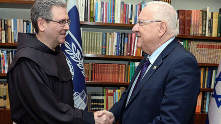Verurteilen gemeinsam den Terror: Kustos Patton und Staatspräsident Rivlin