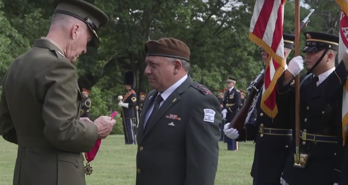 Generalstabschef Eisenkot erhält in Washington den „Legion des Verdienstes“-Orden