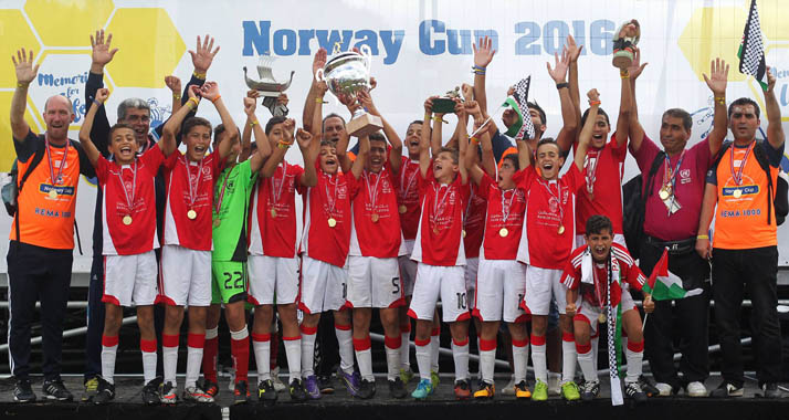 Siegreich in Norwegen: Die Mannschaft der UNRWA