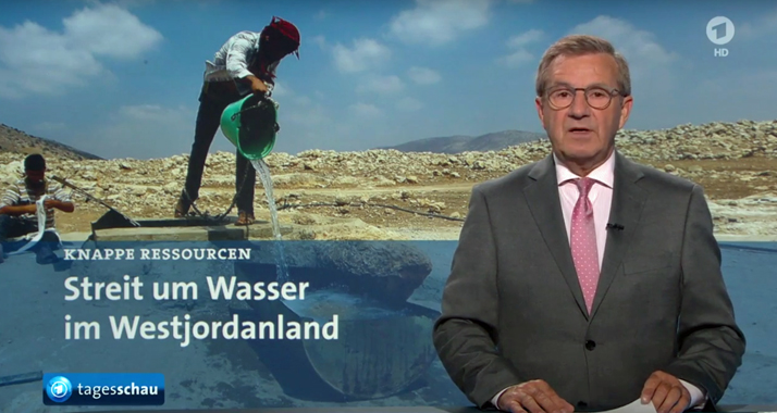 Als einseitig kritisiert: der „Tagesschau“-Beitrag „Streit um Wasser im Westjordanland“ und dessen Anmoderationstext