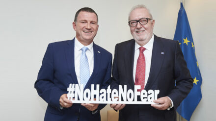 Gemeinsam gegen Hass: Knesset-Sprecher Edelstein und Pedro Agramunt, der Präsident der Parlamentsversammlung des Europarates