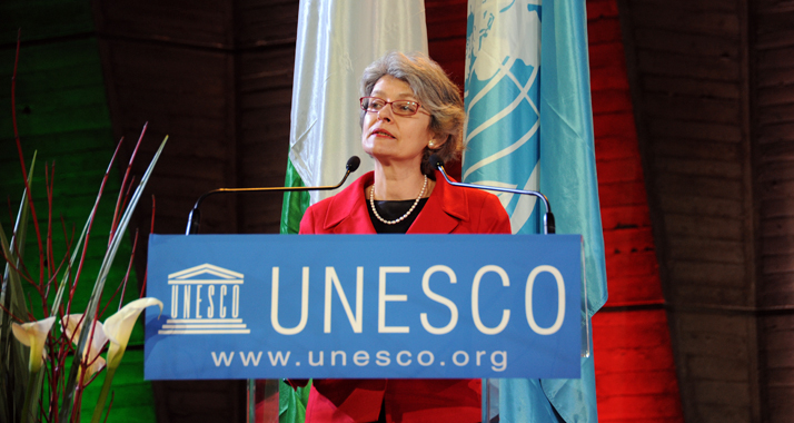 Generaldirektorin Bokova hat sich erneut von der umstrittenen UNESCO-Resolution distanziert