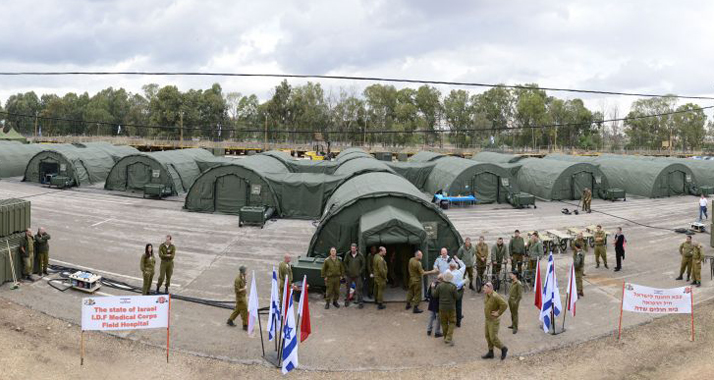 Im Feldkrankenhaus der israelischen Armee können pro Tag bis zu 200 Patienten behandelt werden