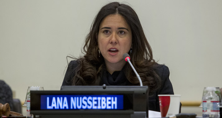 Beklagt sich federführend über den Iran: Die UN-Botschafterin der Vereinigten Arabischen Emirate Lana Nusseibeh