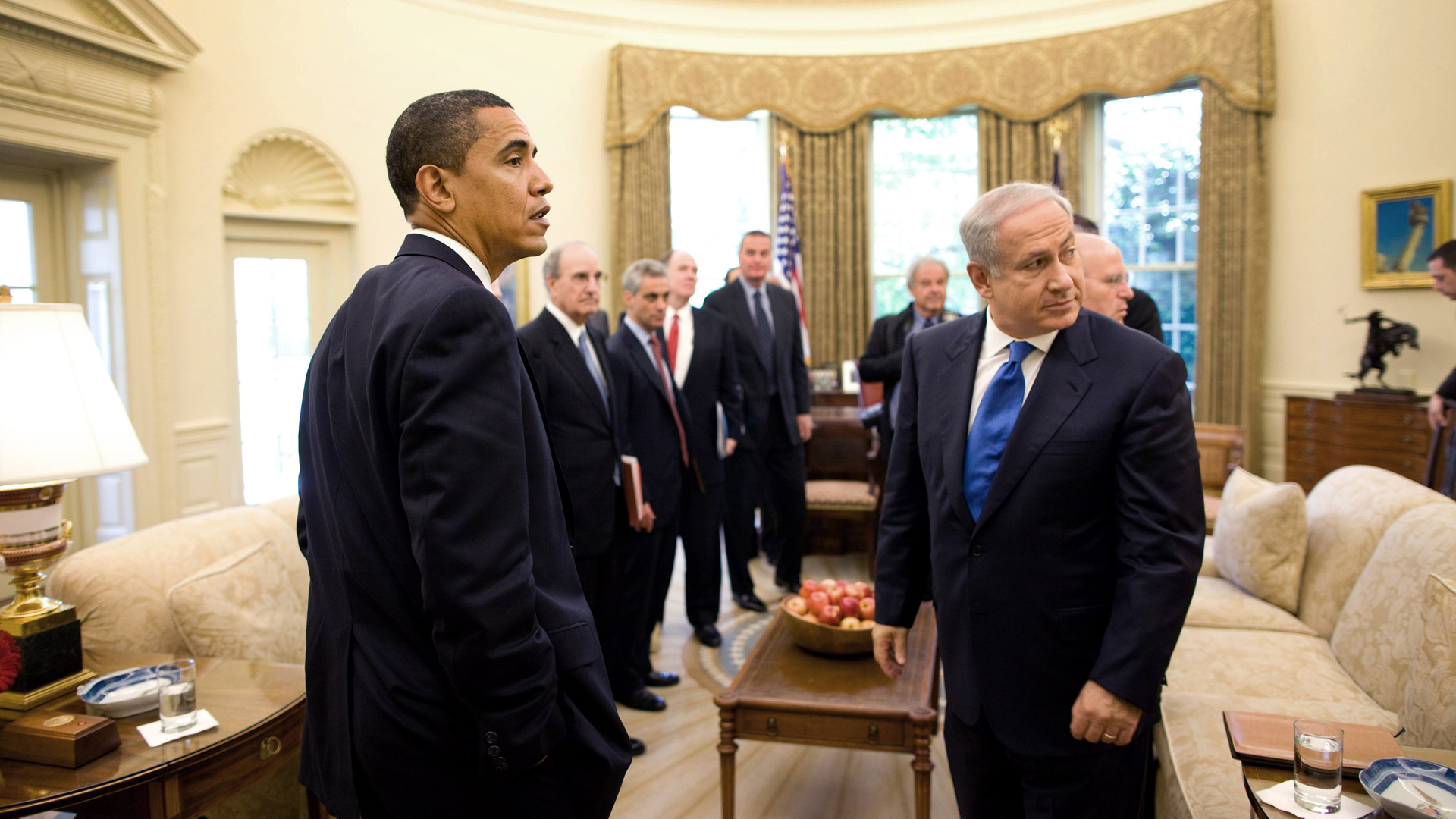 18. Mai 2009: Benjamin Netanjahu besucht Barack Obama im Oval Office des Weißen Hauses