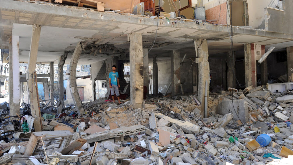 Im Gazastreifen beteiligt sich das UNDP am Wiederaufbau zerstörter Häuser