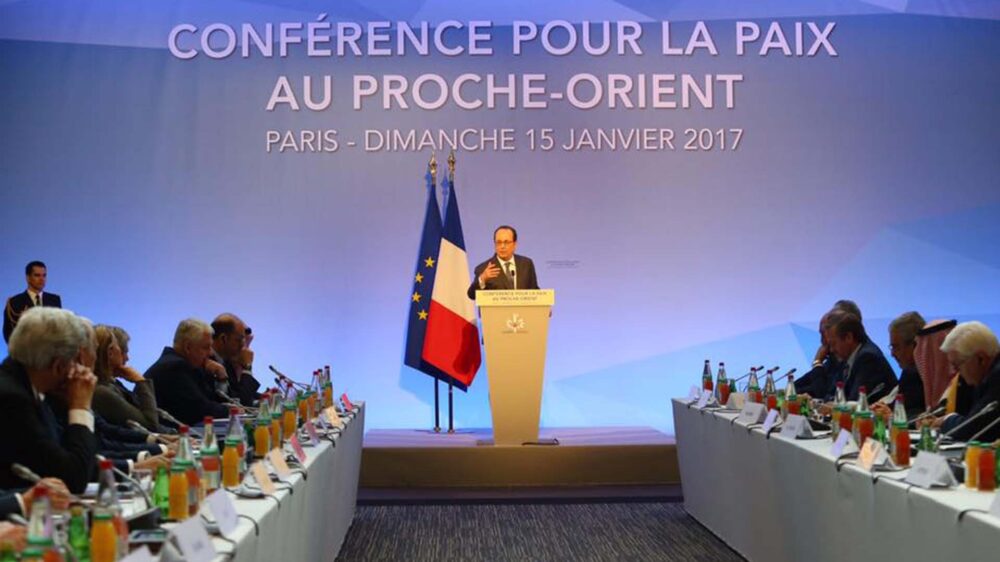 Der französische Präsident Hollande betonte die Bedeutung einer Zwei-Staaten-Lösung