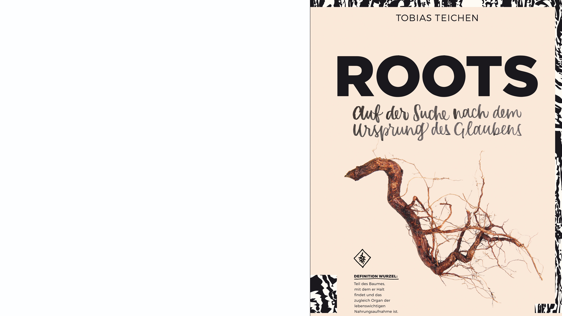 Tobias Teichen: „Roots – Auf der Suche nach dem Ursprung des Glaubens”, SCM Hänssler, 240 Seiten, 16,95 Euro. ISBN 9783417267945.