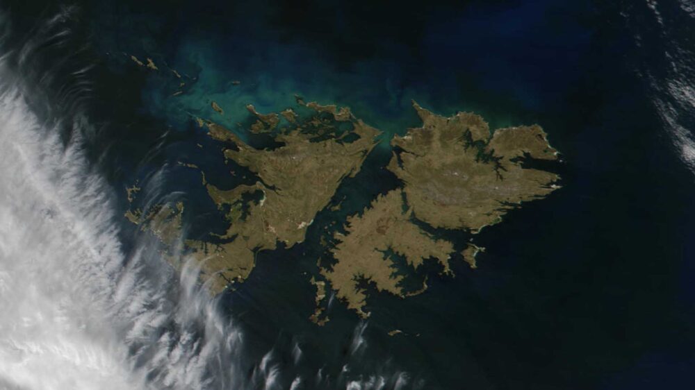 Die Falklandinseln im südlichen Atlantik gehören zu Großbritannien, werden seit 1833 aber von Argentinien beansprucht