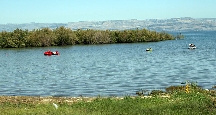 Tiefstand: Der See Genezareth hat derzeit zu wenig Wasser