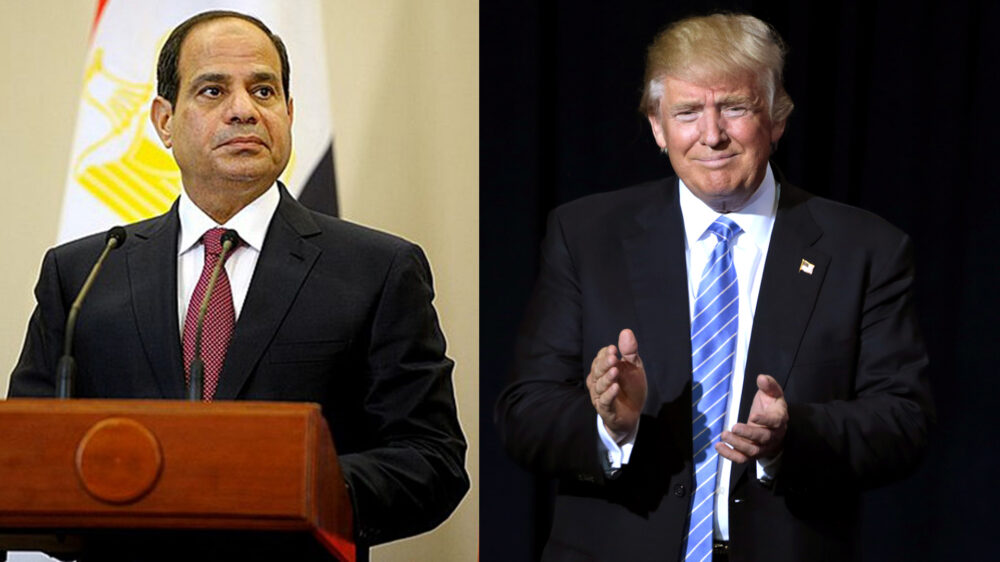Kamen zu einem ersten Treffen zusammen: Al-Sisi und Trump (Montage: Israelnetz)