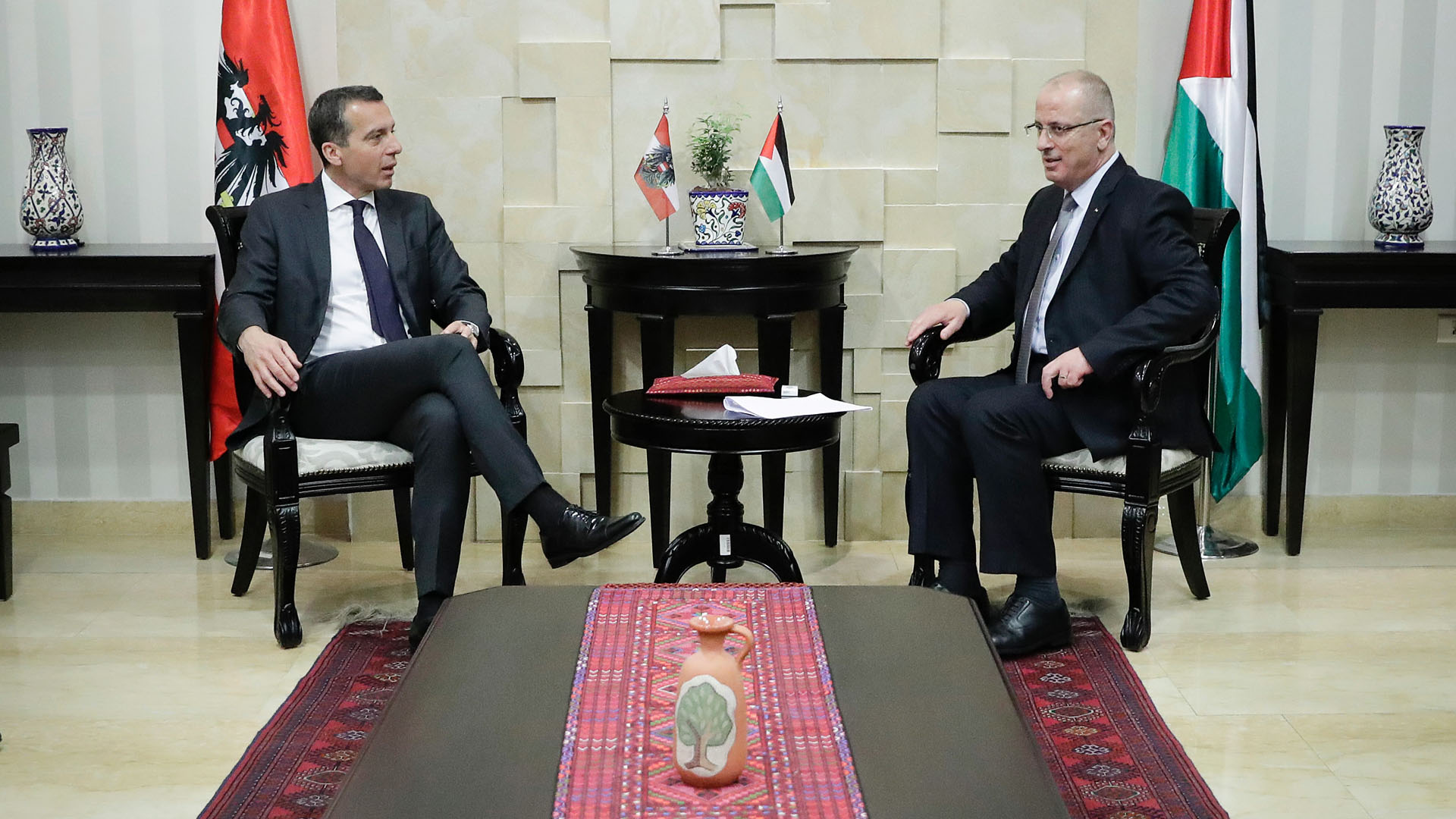 Mit dem palästinensischen Premier Hamdallah in Ramallah