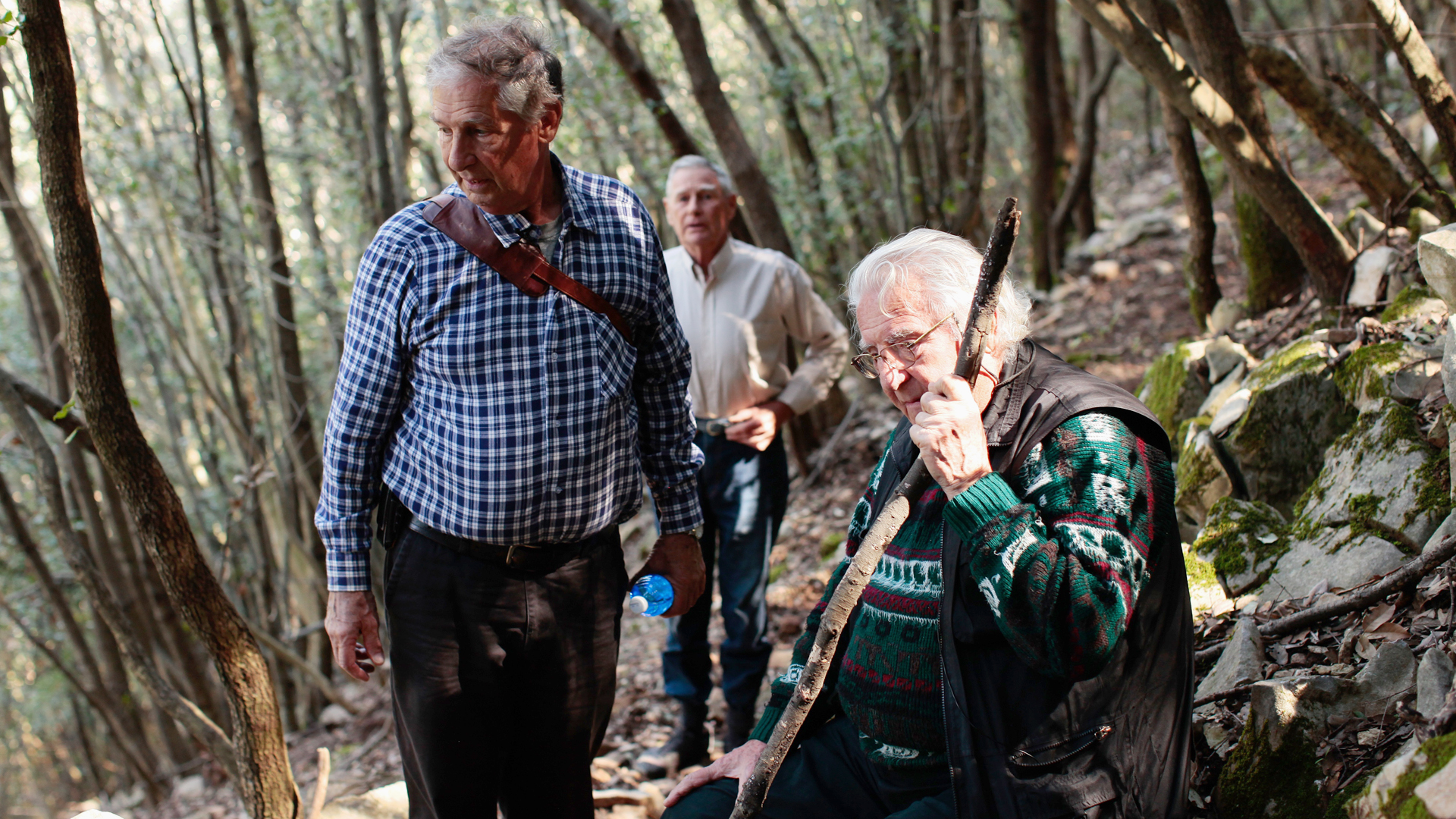 Bubi, Andrea und Meme im toskanischen Wald