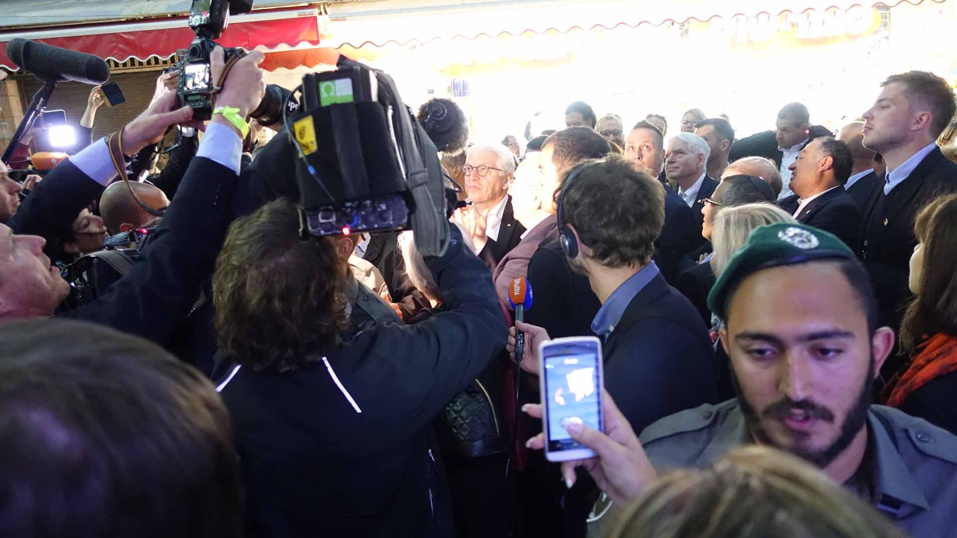 Wo ist Frank-Walter? Im Mahane-Jehuda-Markt herrschte am Samstagabend viel Getümmel