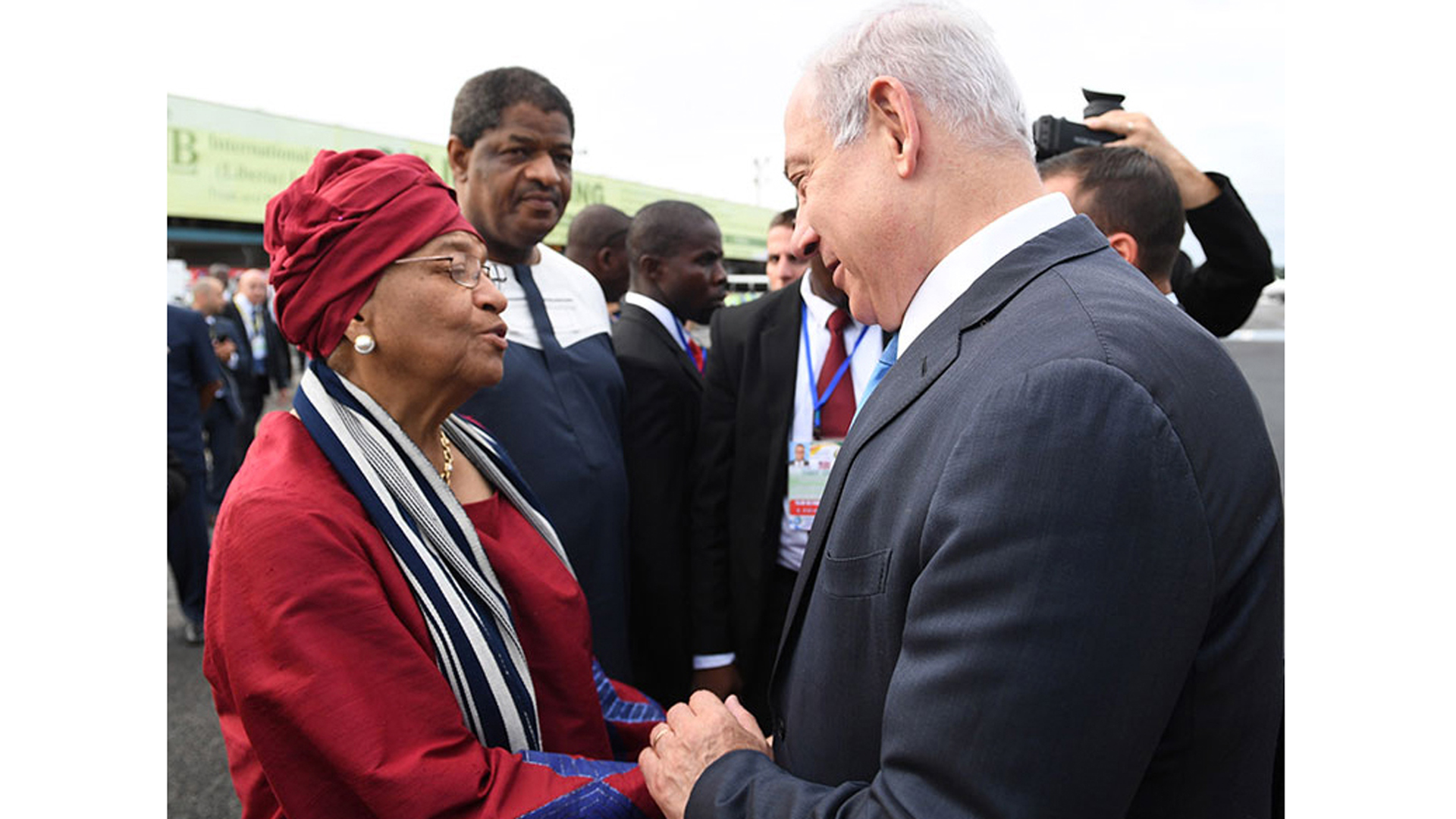 Die Präsidentin von Liberia, Ellen Johnson-Sirleaf, hieß Netanjahu willkommen
