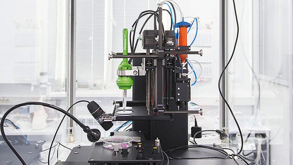 In diesen speziellen 3D-Druckern soll die biologische Tinte von „CollPlant“ eingesetzt werden